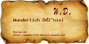 Wunderlich Dániel névjegykártya